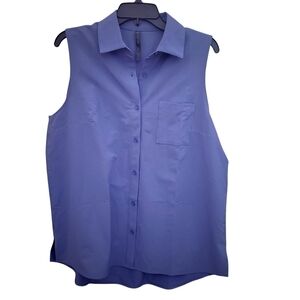 NEW-GAIAM Women's  Sleeveless Purple Polo Shirt, Size Medium